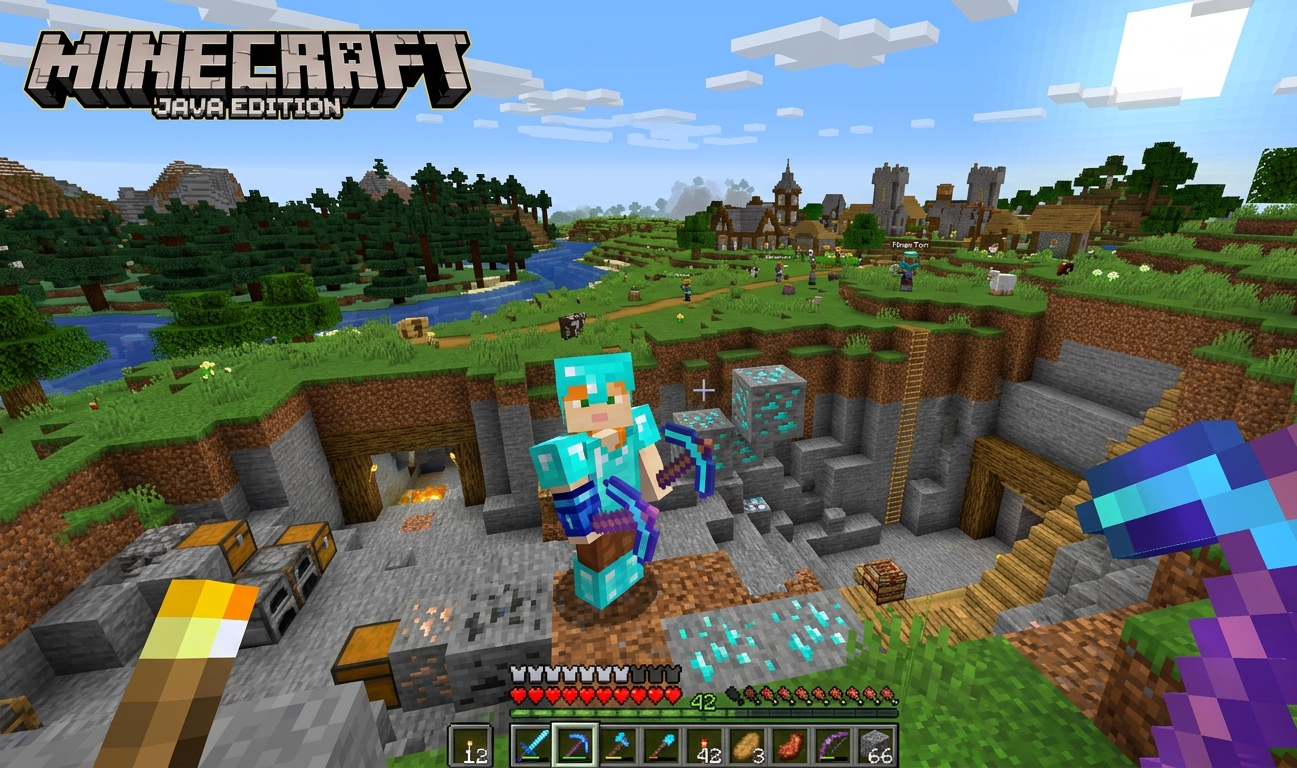 Minecraft: From Blocks to Brilliance Through Resource Gathering and Crafting