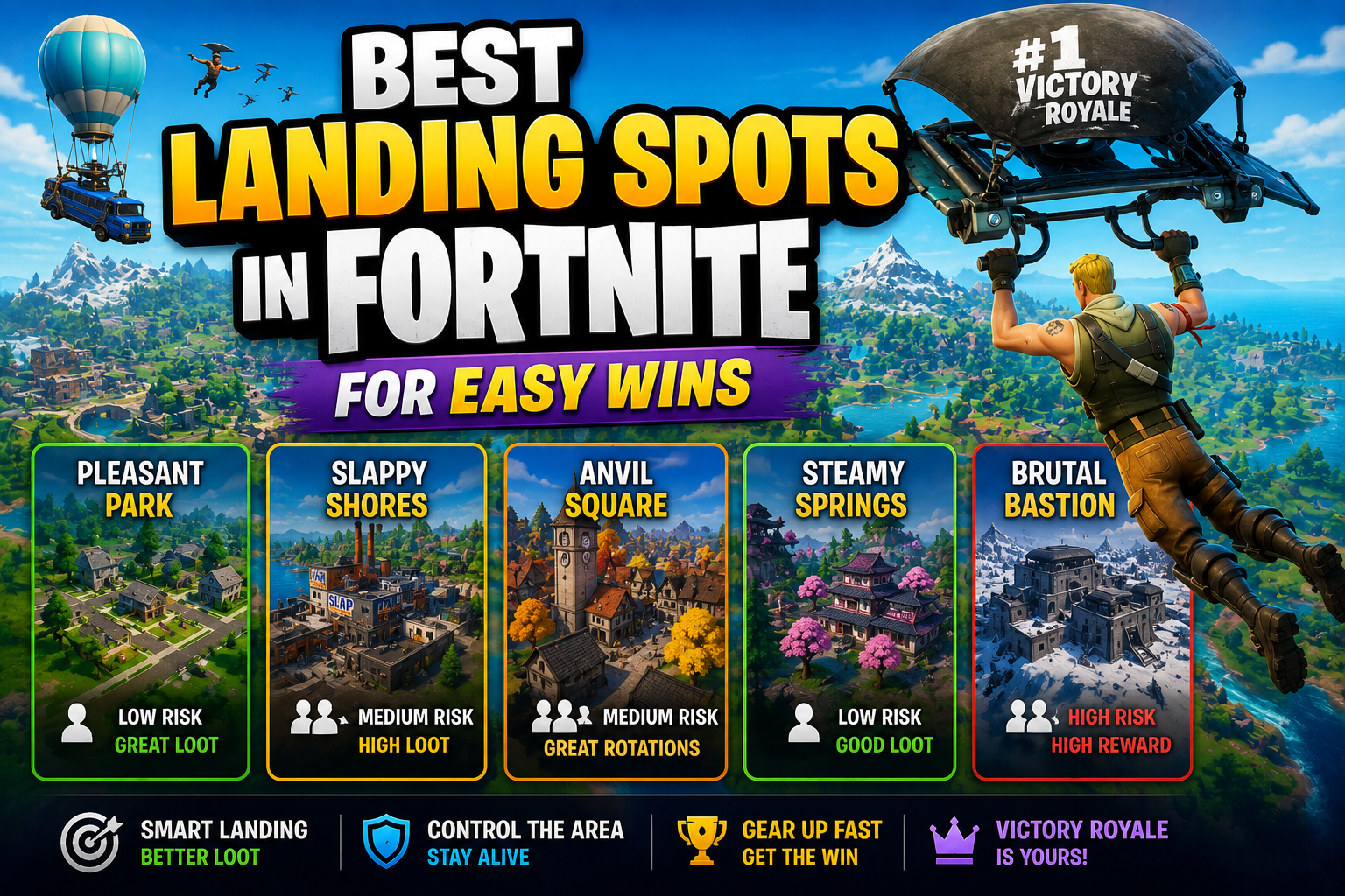 Best Landing Spots in Fortnite for Easy Wins