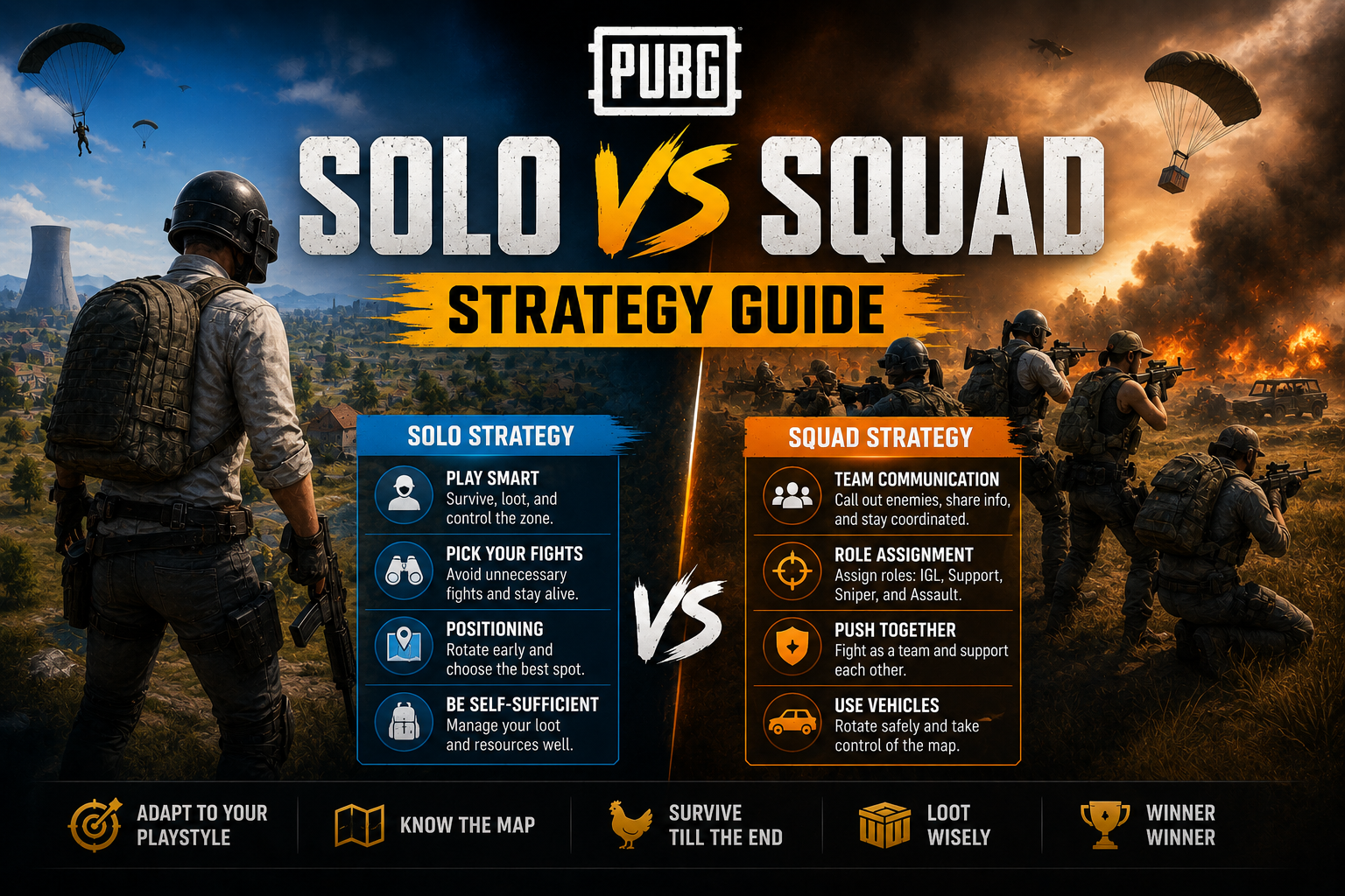 PUBG: Battlegrounds Solo vs Squad Strategy Guide