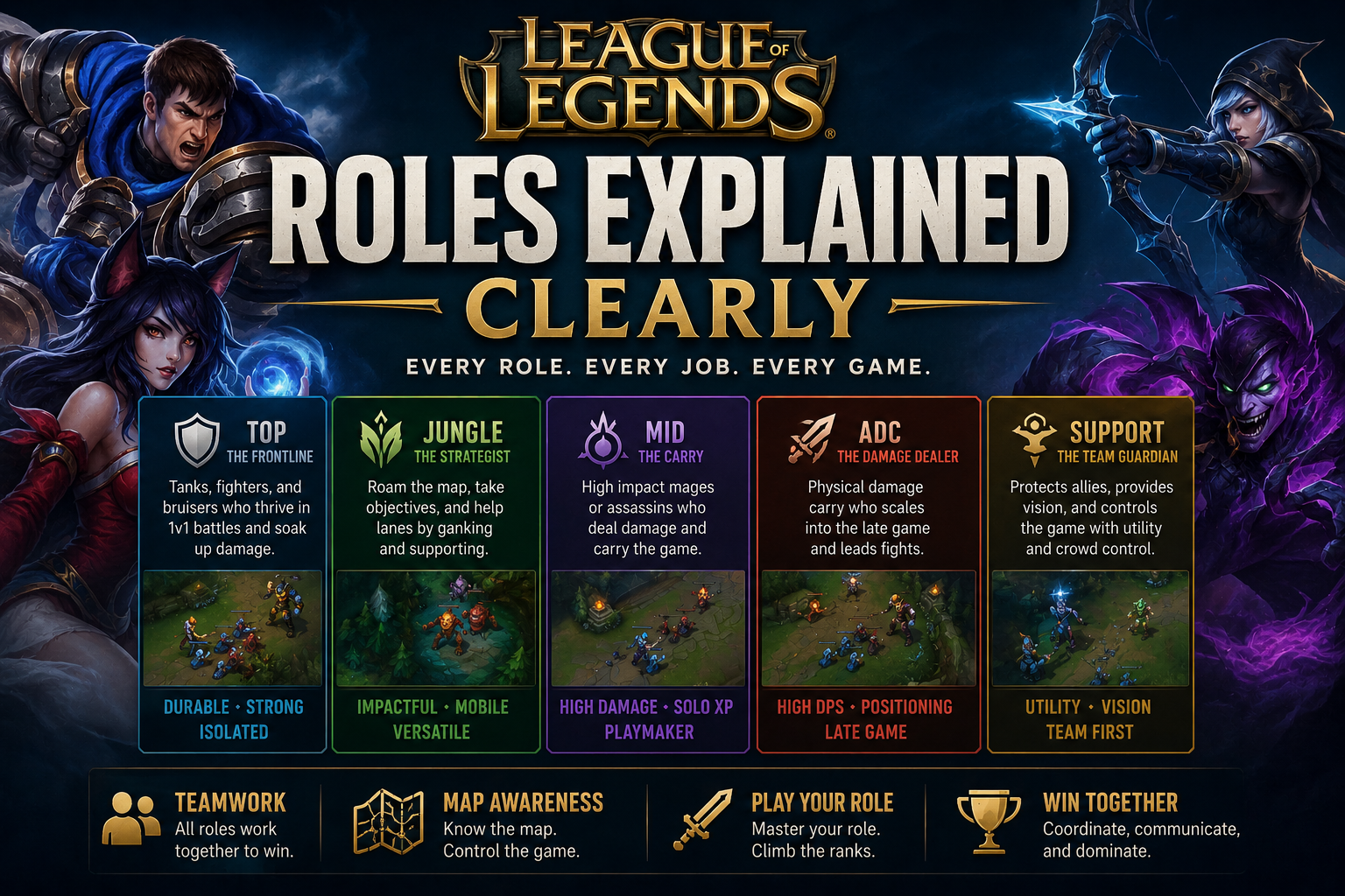 League of Legends Roles Explained Clearly